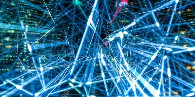 Bright blue lines of light rays dashed across the screen.